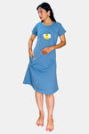 Sweetmoon Long T Shirt Nightdress - Blue — thumbnail 1